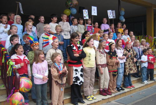 Begr��ung der Schulneulinge